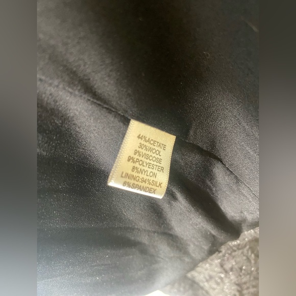 St. John Couture Designer Textured Black Women's Blazer Luxury Jacket - Picture 6 of 8